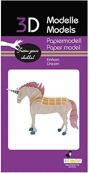 Fridolin 3D Paper Model Unicorn