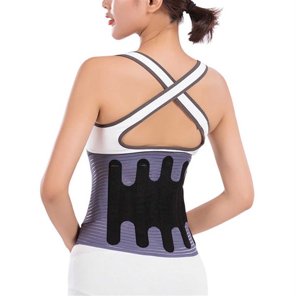 Faja Lumbar para el Dolor Lumbar, cinturón Ligero para Hombres y Mujeres, Soporte Lumbar Debajo de la Ropa para el Trabajo Diario, Ideal para Levantar Peso y Deportes.