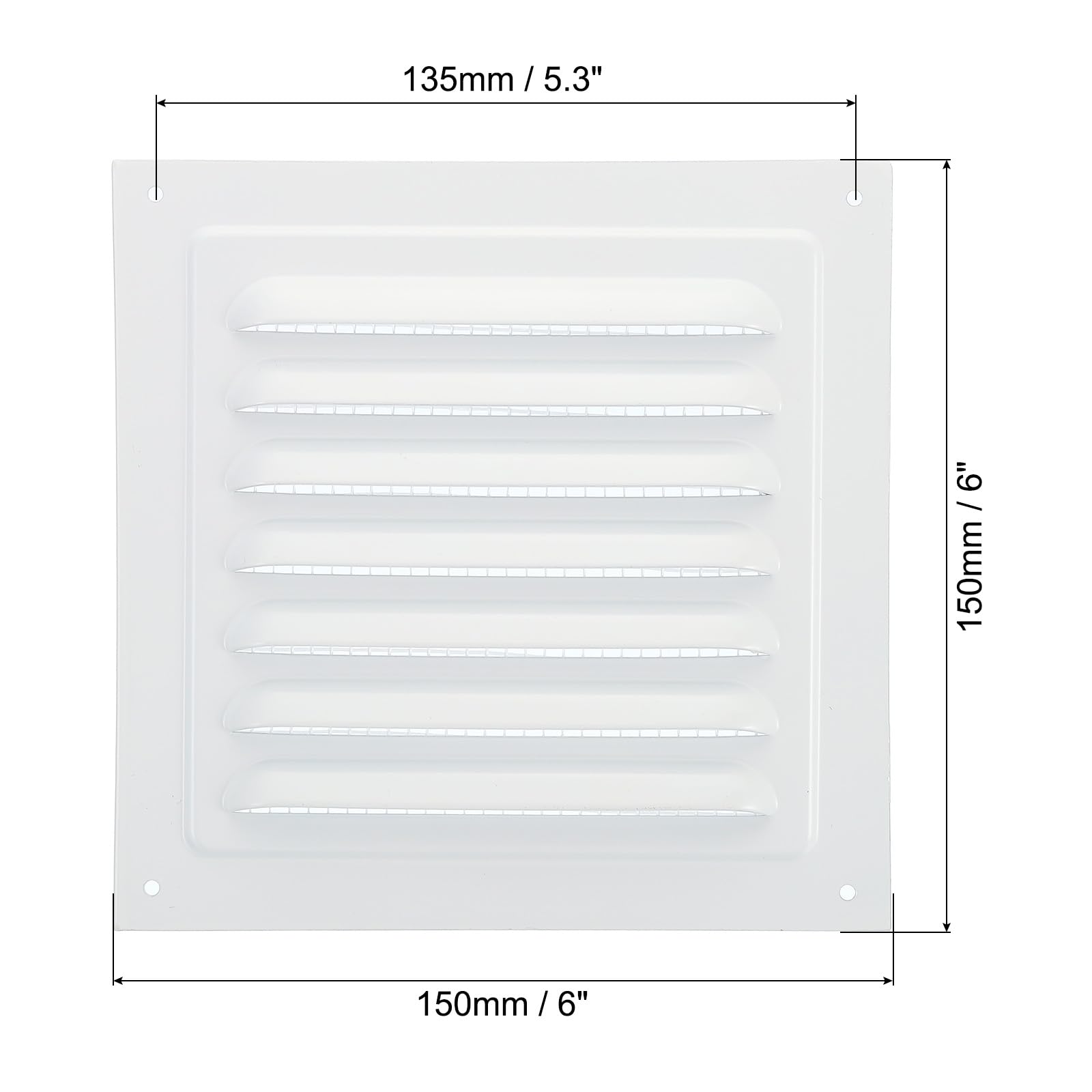 PATIKIL 6"x6" Aluminum Gable Vent - Image 2