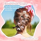 30PCS Bow Hair Clips Satin Mini Bowknot Barrettes Non-Slip Ribbon Hairpins Kawaii Claw Clip Small Pins Metal Sweet Hairstyle Accessories for Women Girl Toddlers(Pink+Black+White) - Image 5