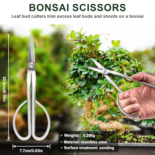 Kit de 6 herramientas para bonsái para poda y modelado miniatura 7