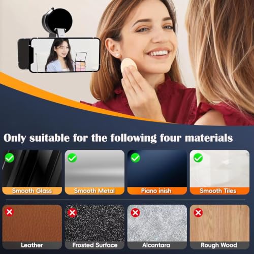 Image of Upgraded 360 Vaccum Magnetic Phones Holder, Magnetic Car Phone Mount, Hands-Free Suction Cup Holder for Car /Gym /Mirror /Car Dashboard, Car Mount Compatible For iPhone And Android All Smartphone