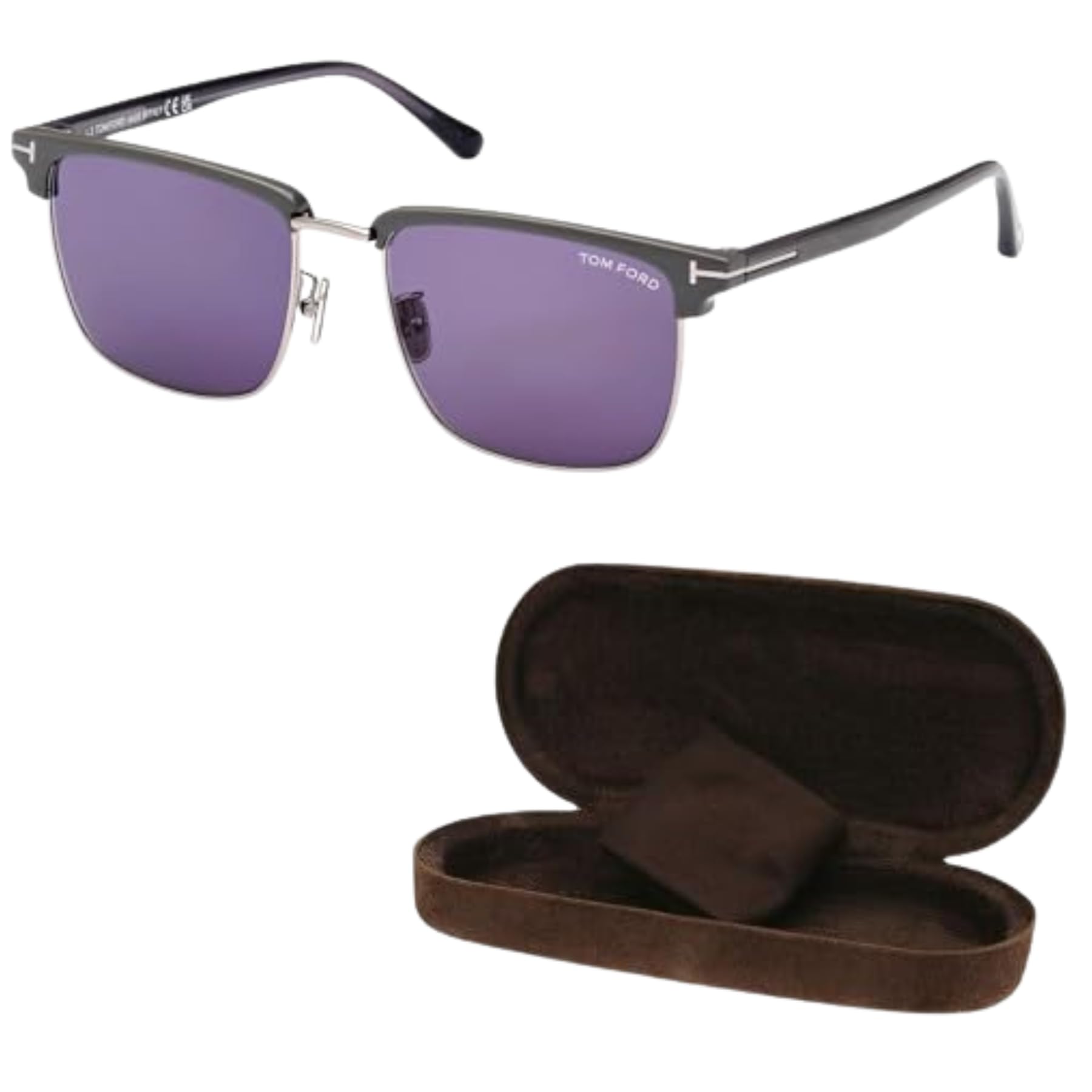 Tom Ford FT0997-H HUDSON-02 Square Shape Sunglasses With Luxury Eyewear Kit