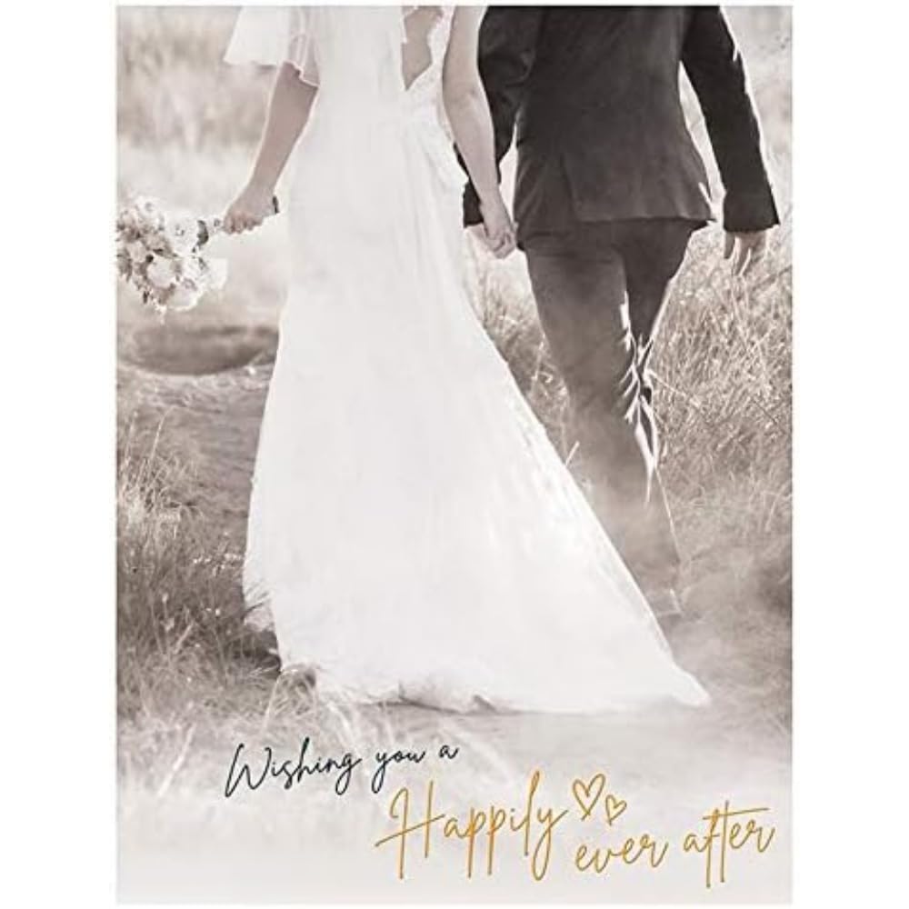 Piccadilly Greetings Traditional Wedding Card Wedding - 8 x 6 inches