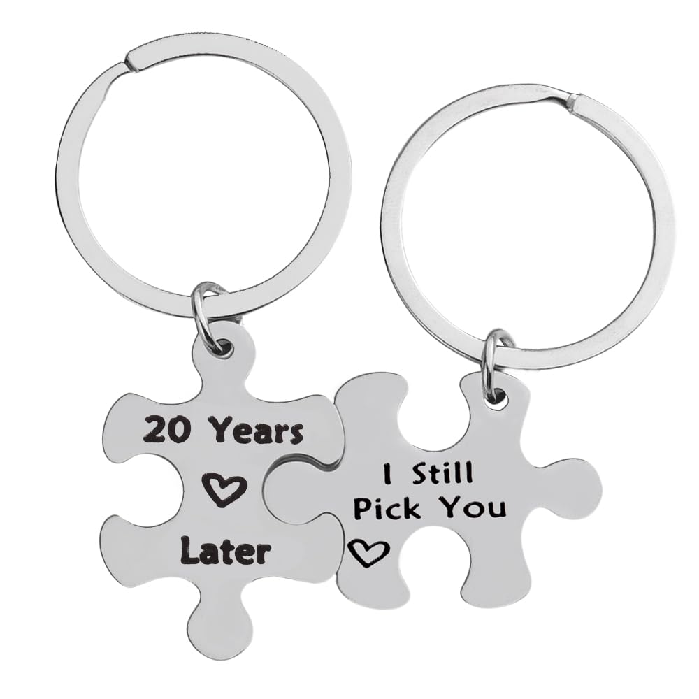 Tofwaol Anniversary Wedding Gifts for Men Women Matching Keychains Gifts for Wife Husband Couple Anniversary Keychain Gifts
