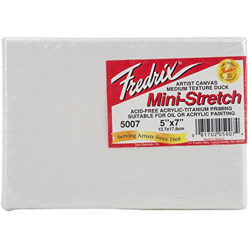 Fredrix Red Label Stretched Cotton Canvas 5 in. x 7 in. each