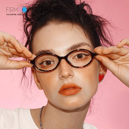 Image of Firmoo Oval Blue Light Blocking Glasses Reduce Eye Strain Computer Gaming Eyeglasses Bluelight Glasses for Woman /Men, DS52040