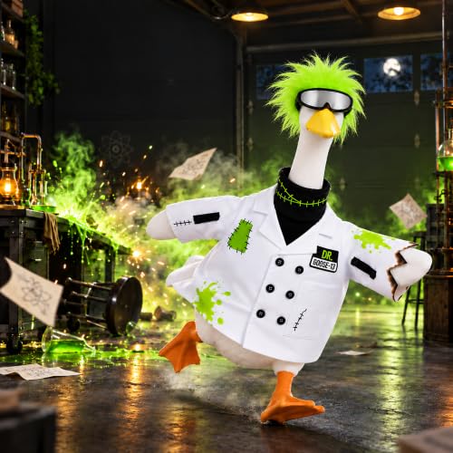 QIONG Halloween Dr. Goose-13 3-Piece Mad Scientist Porch Goose Outfits - image 1