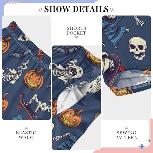 Pajama Pants Halloween Skeletons Funny Pumpkins PJ Bottoms Sleepwear Lounge Sleep Pant with Pockets4