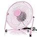 Xuebai Metalowy przenośny wentylator USB 20 cm z 2 prędkościami osobisty wentylator chłodzący do domu biura USB wentylator różowy