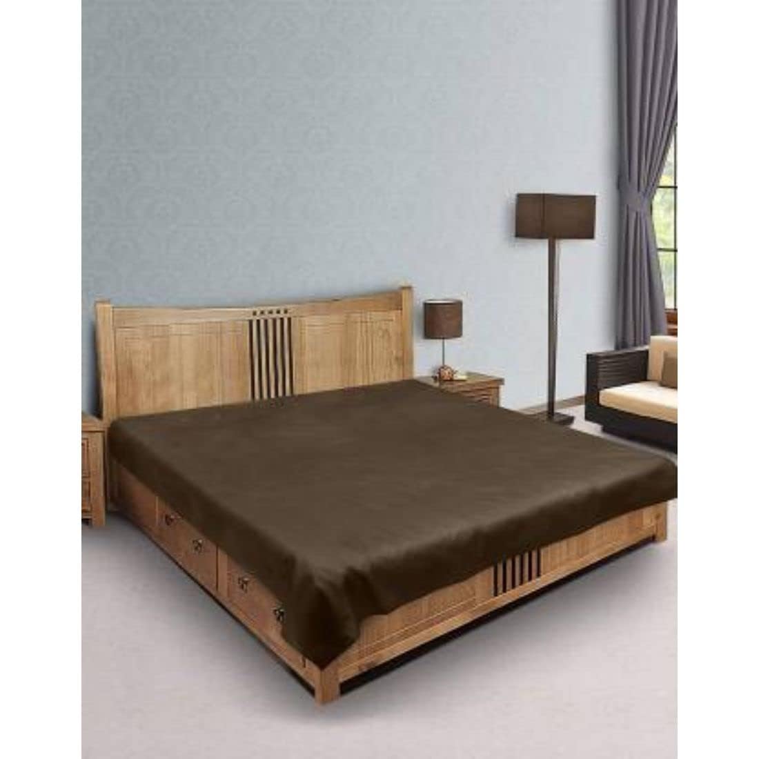 Stylzi Baby Plastic Sheet | Bed Protecting Mat | Rubber Sheet | Mattress Protector | Waterproof Bed Sheet PVC Double Bed (72x78 inch) (Dark Brown)-image-34