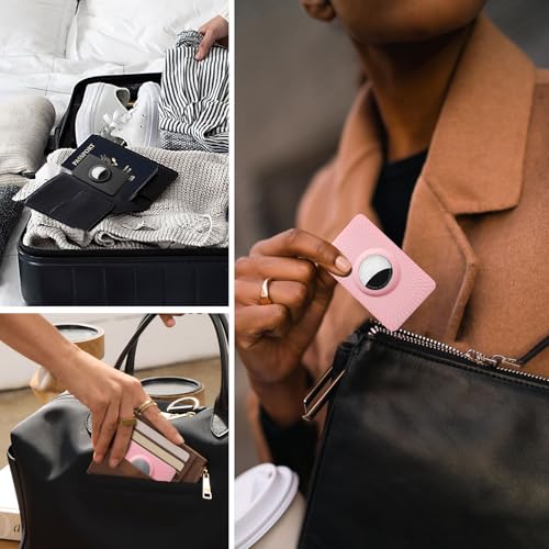 image for Beydoa for Airtag Wallet Holder 2 Pack,Ultra Thin Card Holder Compatib