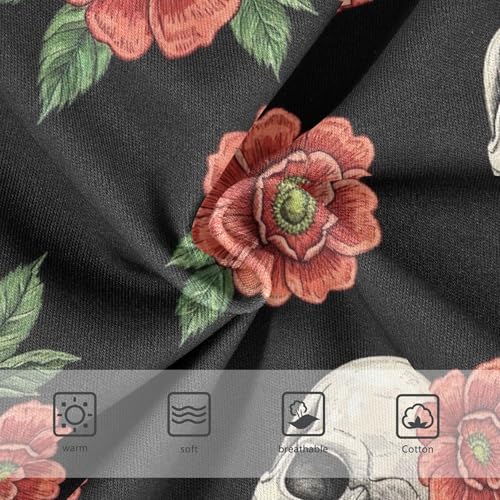 Cotton Toddlers Underwear Floral Embroidered Skulls Red Floral Black Panties for Girl Animal Briefs Undies Kids 2t3