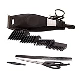 Vivitar Trimmer Kit with Beard Trimmer and Hair Clippers for Men | Professional Hair Clippers for Barbers and Household Users, Safe Electric Razor for Men, 7 Adjustable Height Settings, Black