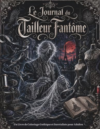 Le Journal du Tailleur Fantôme : Un Livre de Coloriage Gothique et Surréaliste pour Adultes: Où les Points Tissent des Rêves et des Ombres