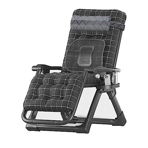 GIQKDZNUO Sillón reclinable Ajustable de 90° a 170°, Silla de Gravedad Cero de aleación de Aluminio, tumbonas para balcón, Silla de Siesta para jardín, Silla de Playa portátil, Cama de Hospital