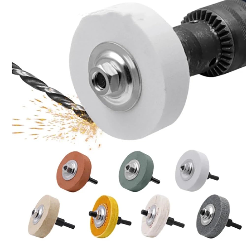 Almohadilla De Pulido Para Muela, Disco Abrasivo De Esmeril Para Amoladora De Banco De Metal, Herramienta Rotativa, 7 Uds., 75mm