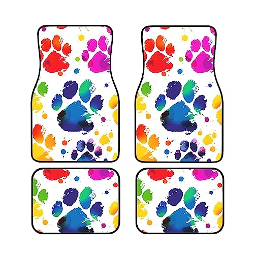 Tapis de sol pour voiture à motif pattes pour sorties nature