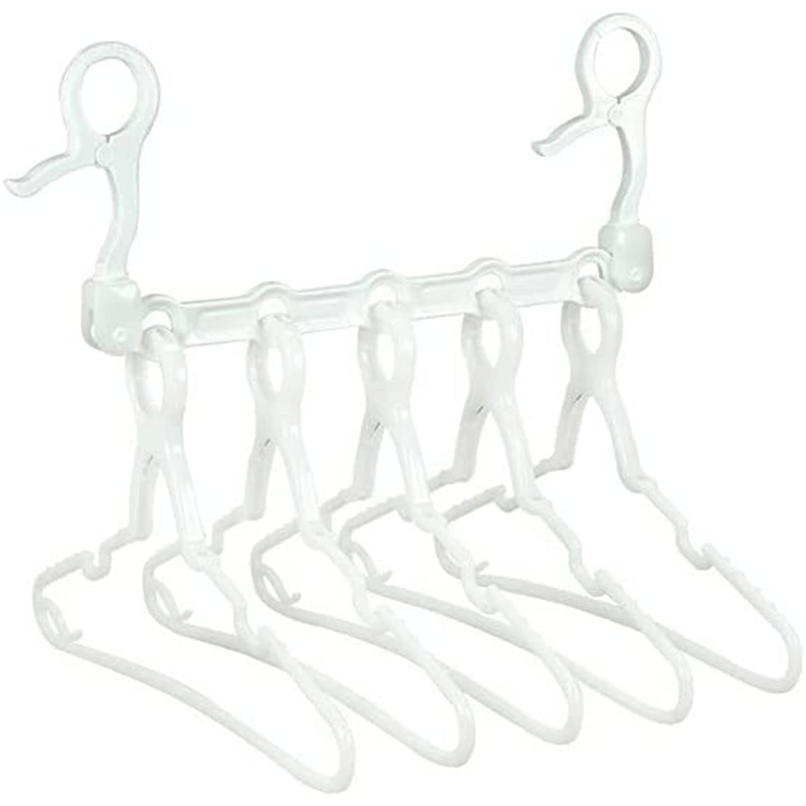 Habiba Robusto Perchas multifuncionales, Perchero Plegable para Pantalones con Clip a Prueba de Viento, Gancho Giratorio Que Ahorra Espacio Perchas duraderas y Delgadas Durable