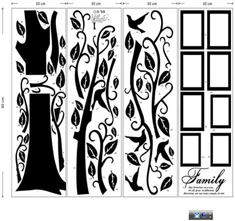 Kibi Store Kibi Family Memory Tree Removable Photo Tree Wall Sticker Tree Shape with Curved Branches and 8 Photo Frames Tree Wall Stickers - Image 4