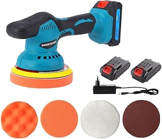 Eacam Cordless Car Buffer Polisher, Car Buffers And Polishers Kit, 8 Variable Speed Car Polishing Kit, 2 * 21V Batteries Cordless Polisher For Car Detailing/Polishing/Waxing/Scratch Removing