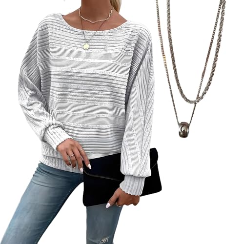 Inauguratei Tops, Inaugureate Clothing Women’S Soft Solidbatwing Sleeve Pullover Long Sleeve Top Tunic Pullover