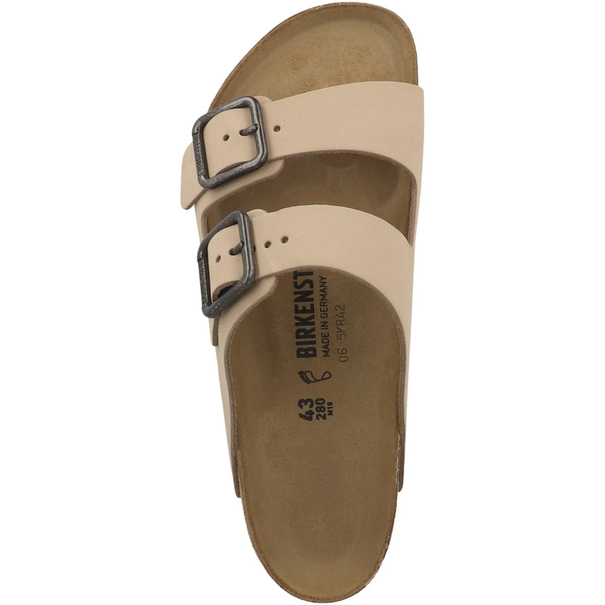 Birkenstock Arizona Sandały dla dorosłych, uniseks, z klamrą, ze skóry nubukowej, normalna