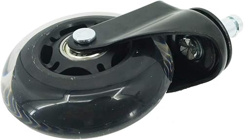 Miniatura 7 de FixtureDisplays® 5PK - Silla de oficina de 3 pulgadas, ruedas de repuesto de goma de poliuretano para suelos de madera dura y alfombras, silla de