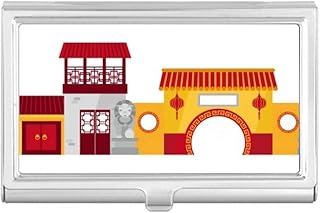 China Architecture Chinese Pattern Business Card Holder Case Pocket Box Wallet