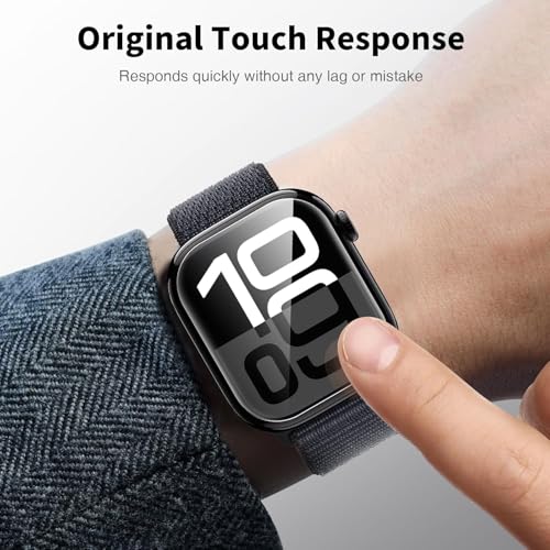 Image of EZ-GLAZ Acrylic Screen Protector for Apple Watch 46mm (Series 10 /11) | Edge-to-Edge Full Coverage | HD Transparent Clear | Bubble-Free Easy Installation | Scratch Resistant (Pack of 2)