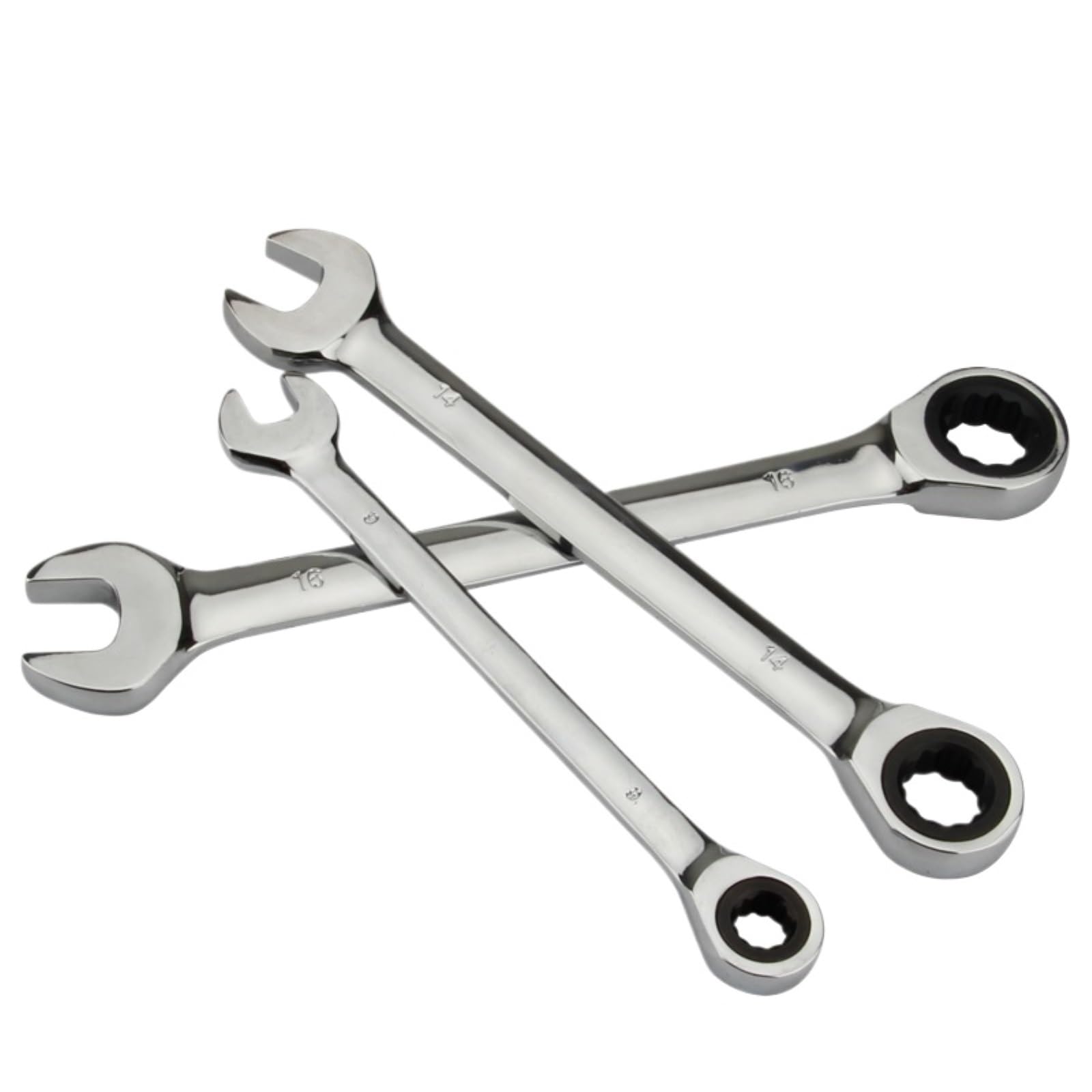 Chrome Vanadium Ratchet Wrench Set, 6-32mm Reversible Ring Gear Spanner for Maintenance(8)