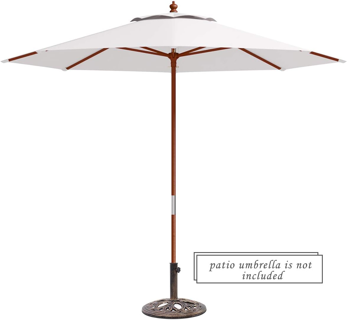 Giantex 18" Round Umbrella Base Stand 23Lbs Cast Iron Market Patio Outdoor Deck Porch Lawn Garden Heavy Duty Patio Umbrella Base Stand