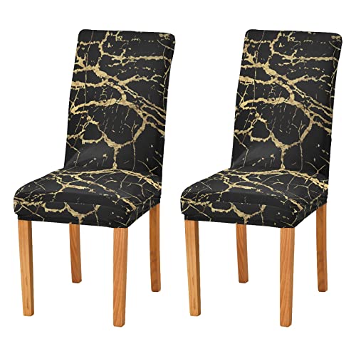 Xigua Marble Dining Chair Covers Set Of 4, Stretch Chair Slipcovers Removable Washable Chair Protector Covers For Dining Room, Restaurant, Hotel, Banquet, Ceremony #TOP18