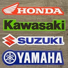 Four Factory Licensed Decal Stickers Compatible with Honda Kawasaki Suzuki Yamaha