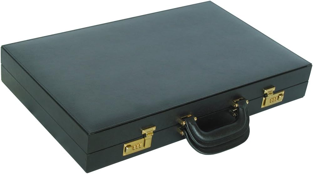 Backgammon Attache 23" - Genuine Leather - Double-Grip Handle