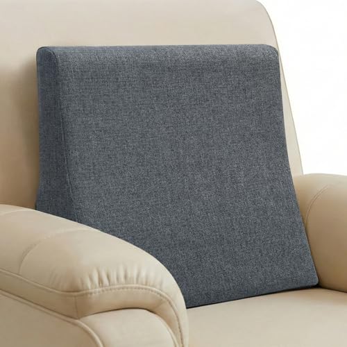 Vekkia Lumbar Support Pillow for Recliner - Couch Back Support Pillow for Lower Back Pain Relief, Lumbar Cushion for Sofa, Accent Chair & Armchair, Recliner Cushions for Elderly, Washable Cover (Gray)