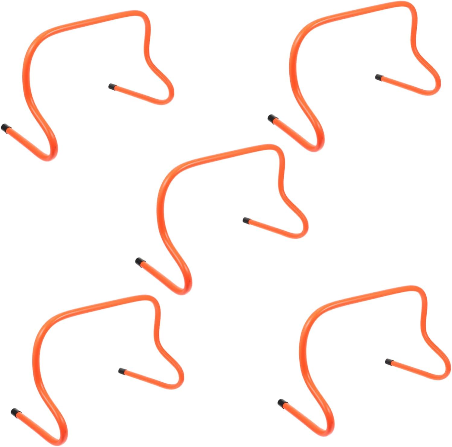 DECHOUS 5pcs Agility Hurdles for Soccer Training Weatherproof Equipment for Speed and Flexibility Training for Jumping and Cardio Workouts Orange High