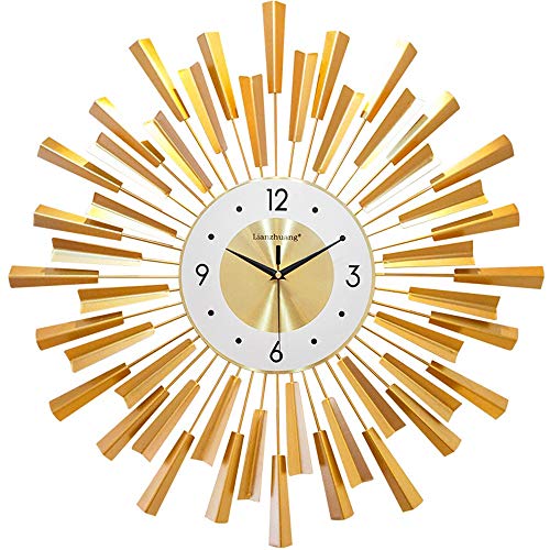 Horloge murale de luxe XJBTBA cadeau de pendaison de crémaillère idéal pour salon chic
