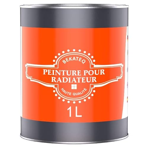 BEKATEQ BE-903 Peinture pour radiateur 1 L Gris anthracite satiné I Vernis pour radiateur adaptée à l'intérieur et à l'extérieur I Résistante à la chaleur, haut pouvoir couvrant & bonne adhérence