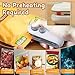 Mini Bag Sealer with Cutter and Magnet, Rechargeable Mini Bag Sealer, Small Household Hand Pressure Portable Snack Plastic Heat Sealing Machine for Snacks, Chips, Food Freshness Storage (White*2)