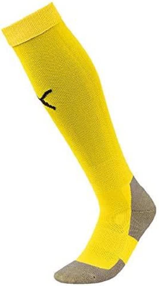 PUMA Men's Team Liga Core Football Socks, Cyber Yellow-Puma Black, 4 UK