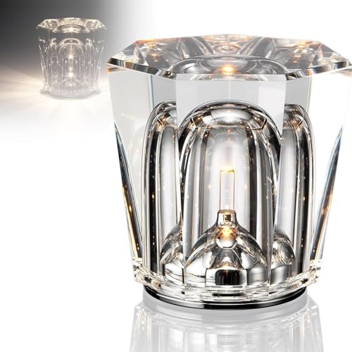 Lampe de table diamant en cristal luminaire sans fil pour esthétique de luxe