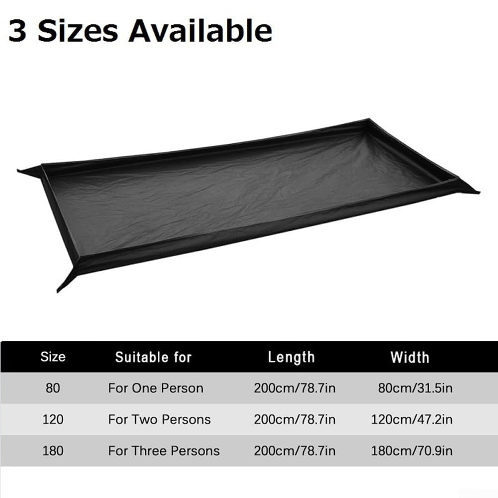 Tapis de sol imperméable pour baignoire et tentes de camping, tapis de sol Oxford 210D léger avec design facile à installer (200 x 80 cm)