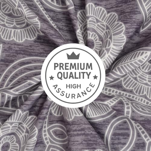 Image of MAFATLAL Plush 140 GSM Double Bed Sheet | Ultra-Comfort Microfiber | Queen 90x100 | Smooth, Soft & Long-Lasting | Lavender Grey