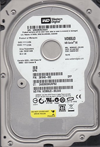 Preisvergleich Produktbild Western Digital 80 GB SATA 3,5 Festplatte wd800jd-60lsa5