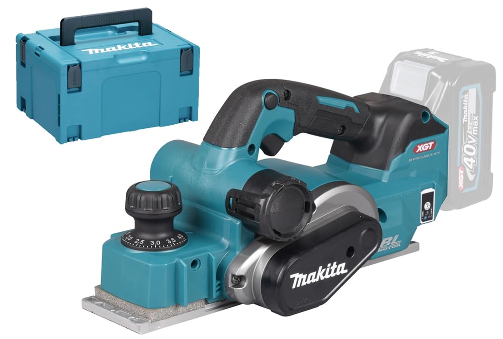 Makita KP001GZ02, rabot sans fil 82 mm, 40V XGT, profondeur 4 mm