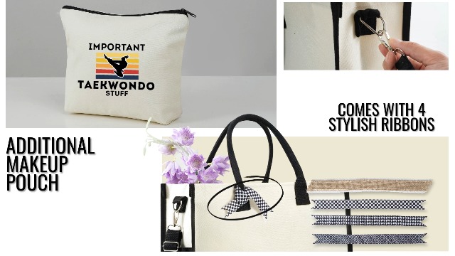 Bolso Tote Taekwondo para Mujer con Cierre y Correa miniatura 7