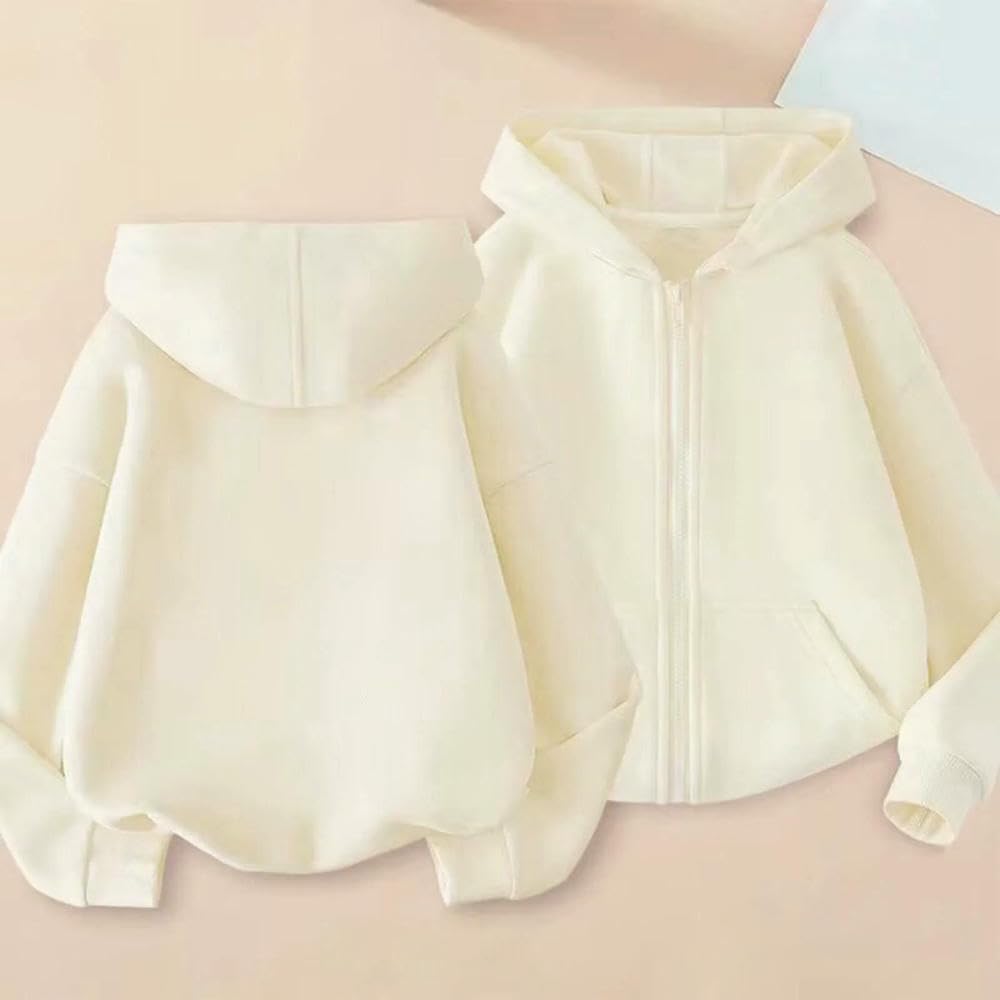 QXDZSW - Chaqueta con capucha para niños, con cremallera, casual, manga larga, abrigo para niño y niña, estilo moderno, aspecto casual