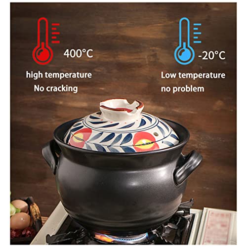 Petite Cocotte Marmite Faitout Émaillée Vintage - Motif Floral - Gaz/Électrique