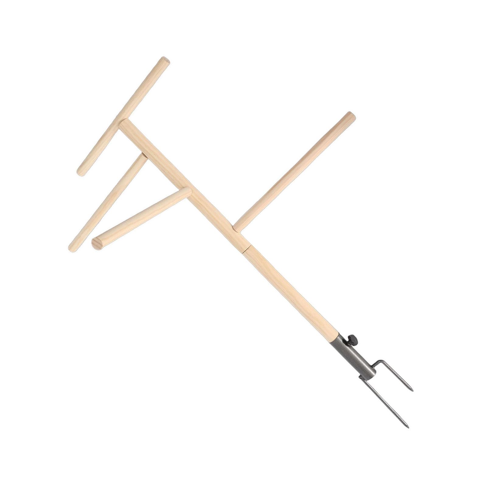 Soporte para Percha de Pollo, Gran Barra de Madera con Estaca para el Suelo, Diseño Espacioso, Soporte para Percha para Pollitos, Juguetes para Múltiples Aves de Corral y Pájaros